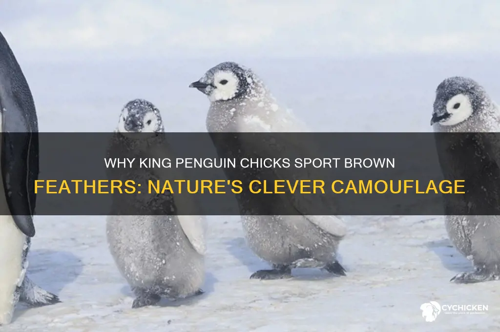 why do king penguins chicks have brown feathers