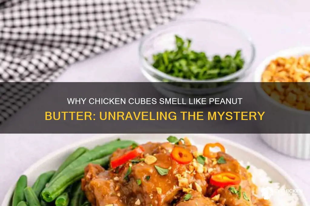 why do my chicken cubes smell like peanut butter