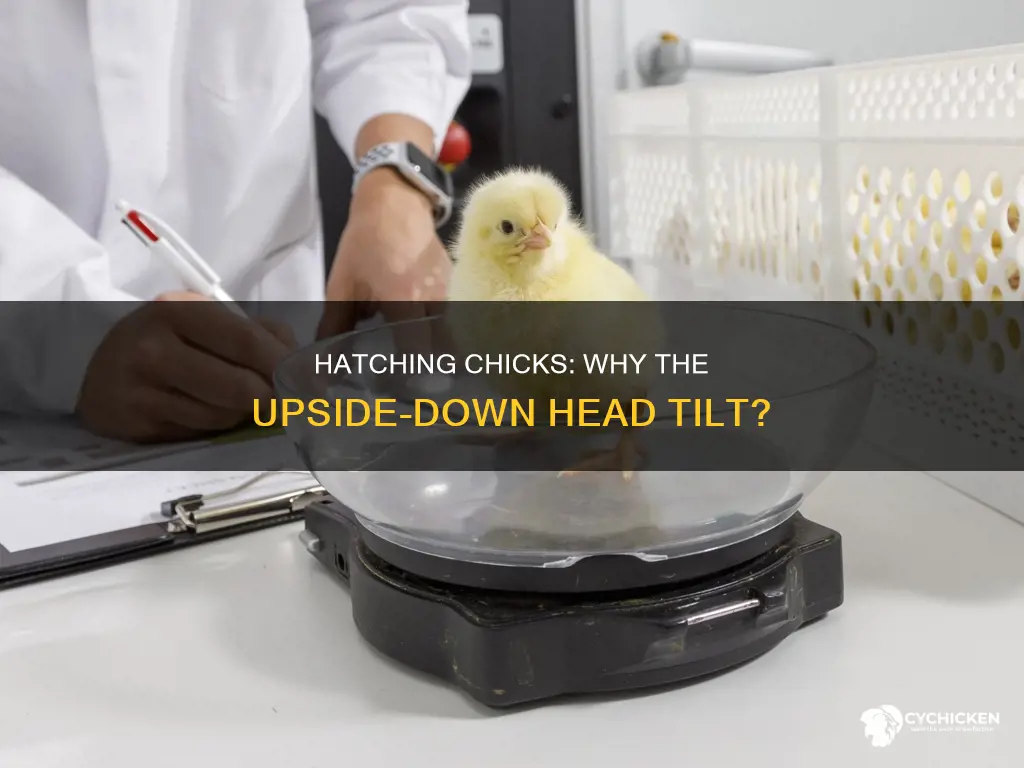 why do my hatching chicks turn there head upside down