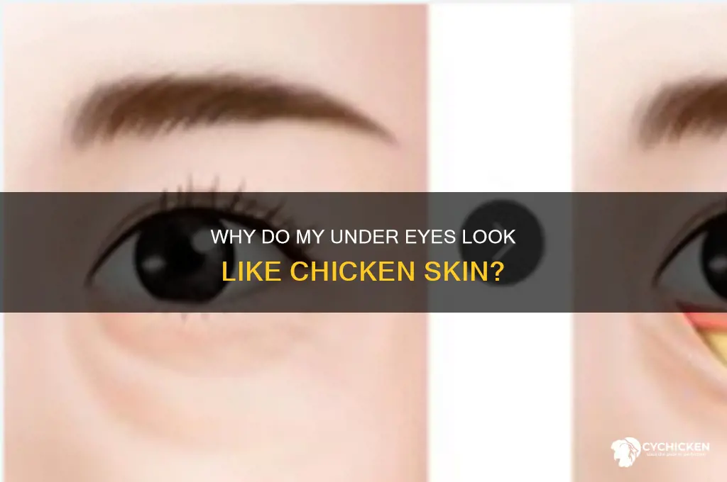 why do my under eyes look like chicken skin