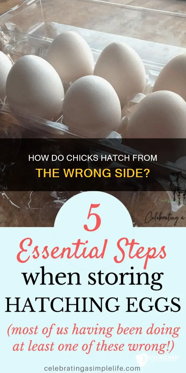 why do some chicks hatch from the wrong side