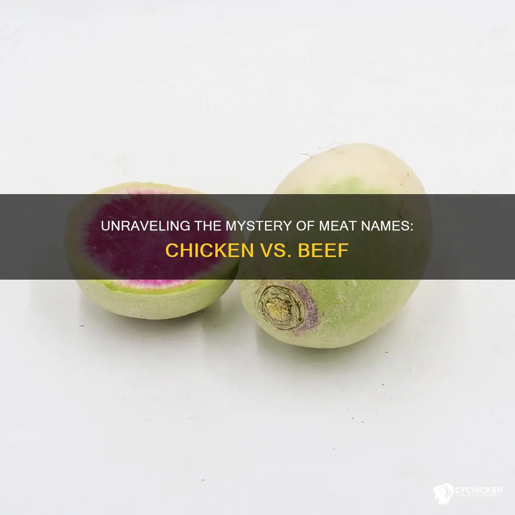 why do we call chicken chicken but cow beef