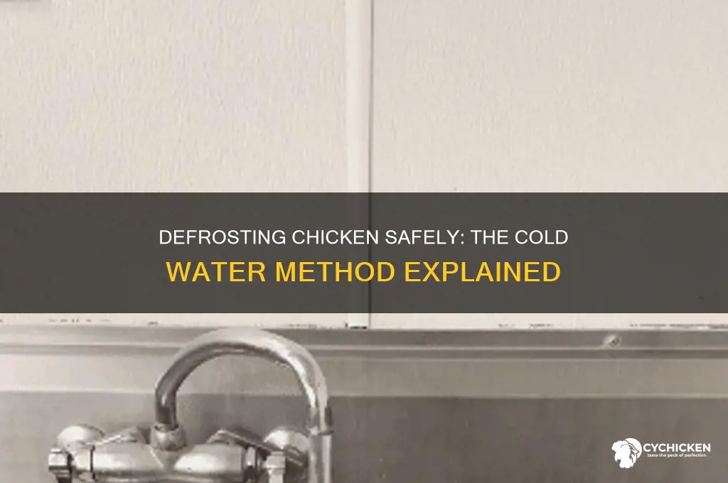 why do you desfrost chicken in cold water