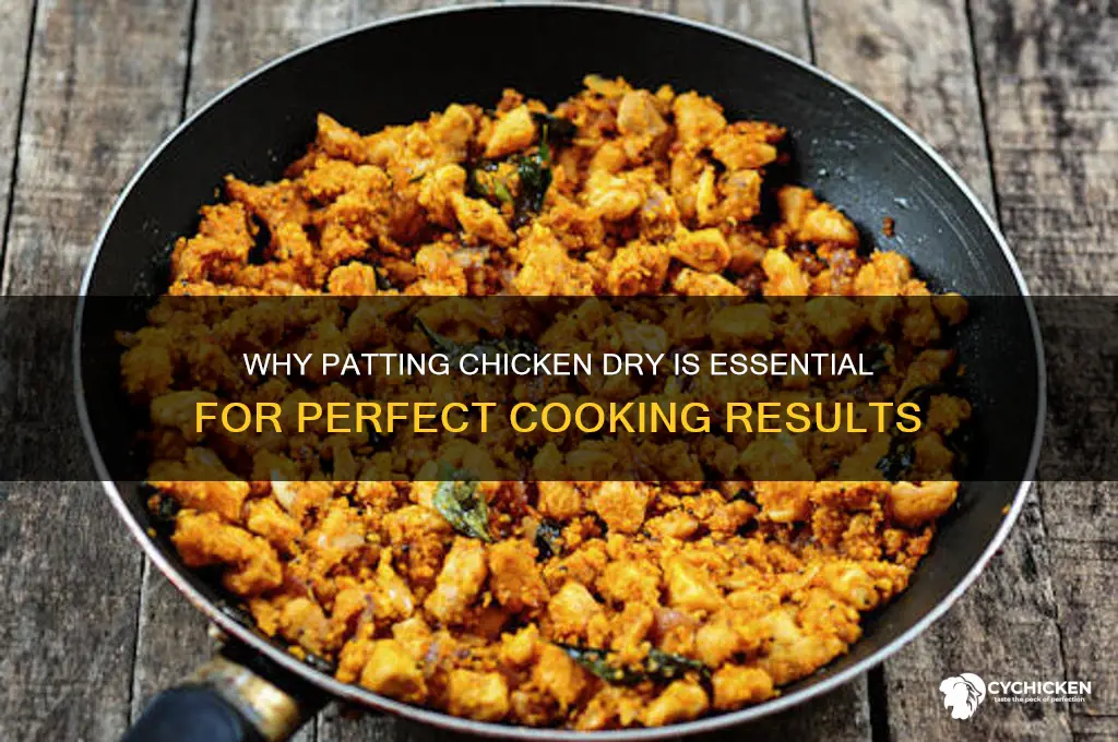 why do you have to pat chicken dry