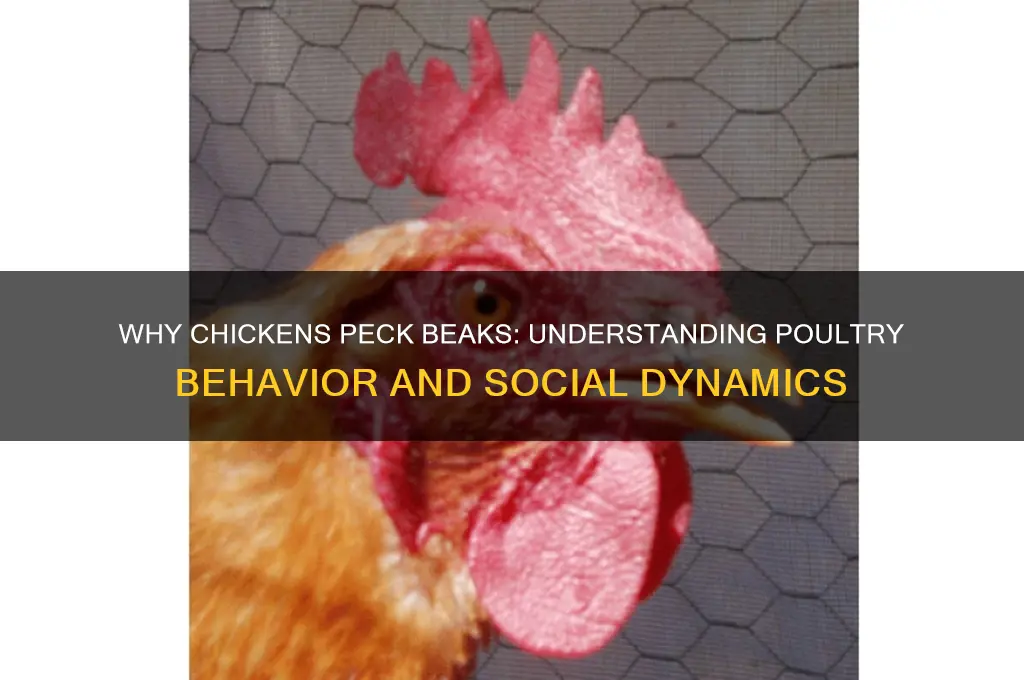 why does a chicken peck another chickens beak