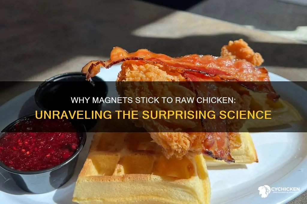 why does a magnet stick to raw chicken