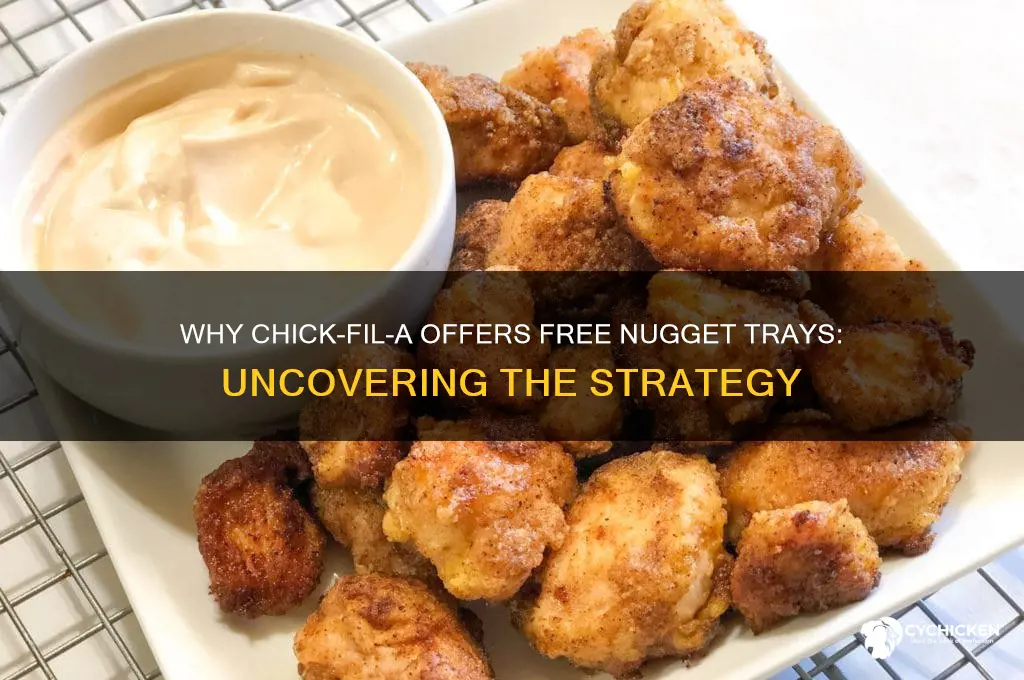 why does chick fil a give free pans of nuggets