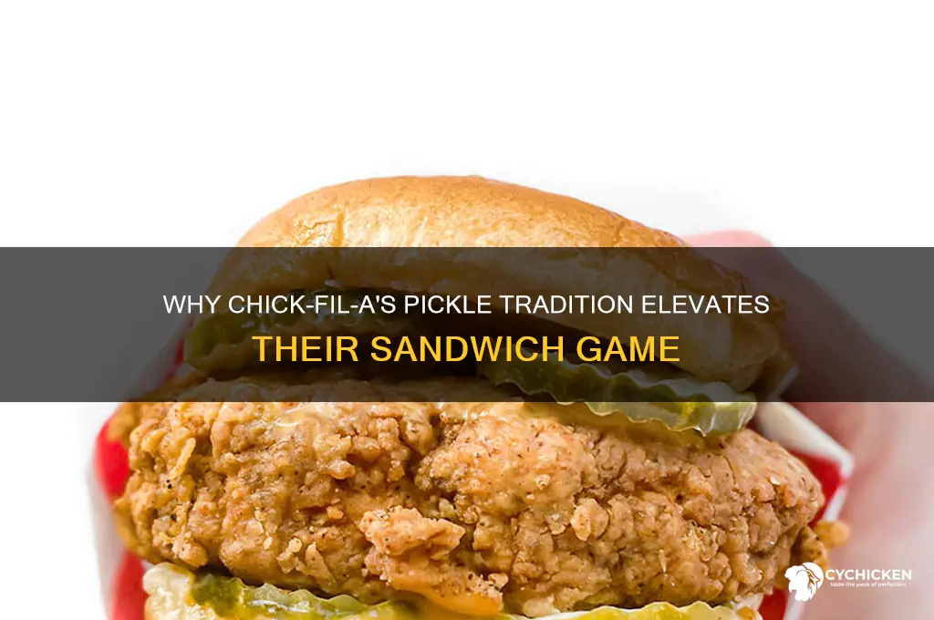 why does chick fil a put pickles on sandwiches