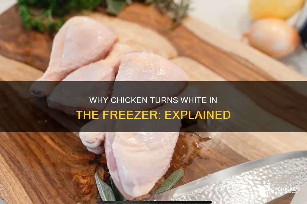 why does chicken turn white in the freezer