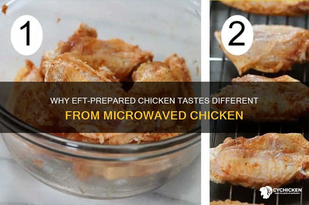 why does eft over microwaived chicken taste different