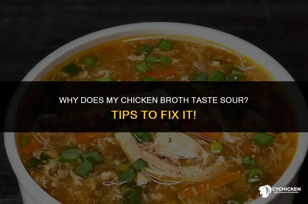 why does my chicken broth taste sour