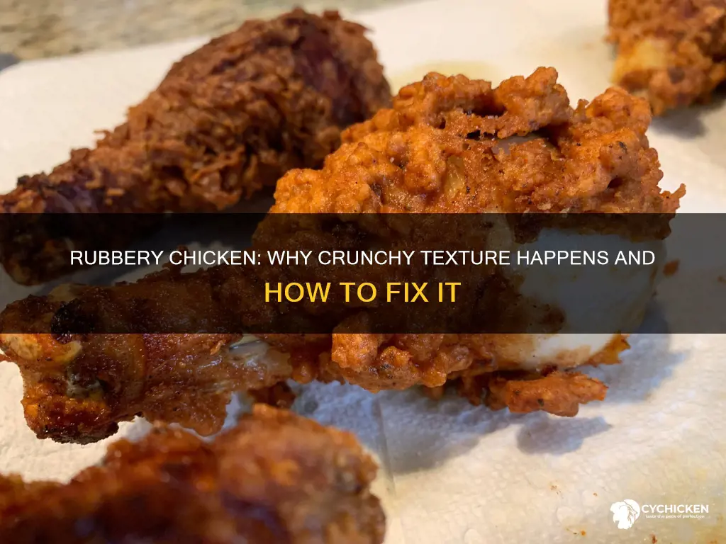 why does my chicken have a rubbery crunchy texture