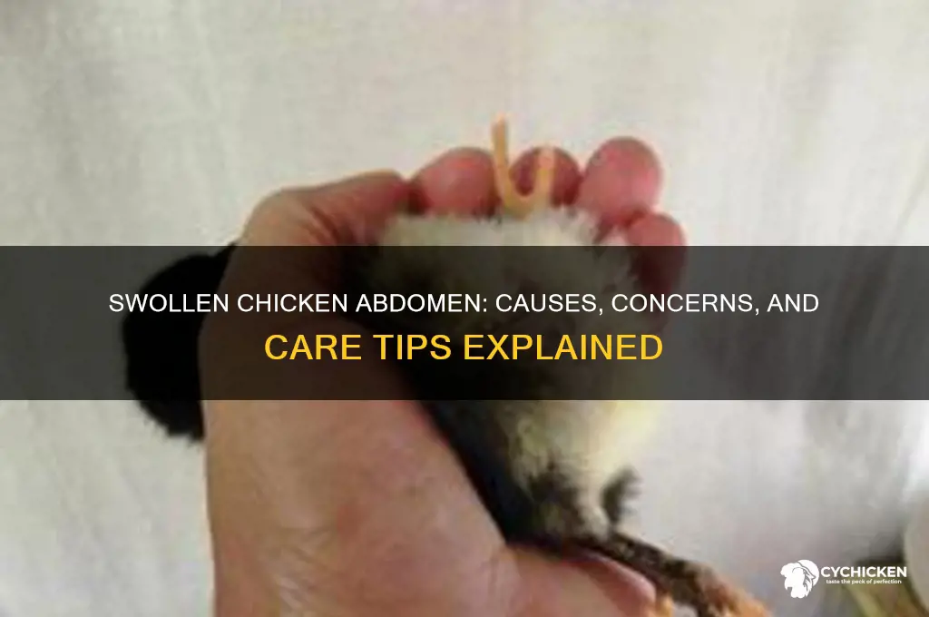 why does my chicken have a swollen abdomen