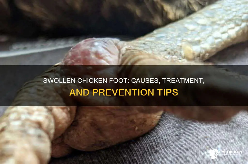 why does my chicken have a swollen foot