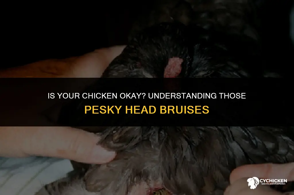 why does my chicken look like its head is bruised