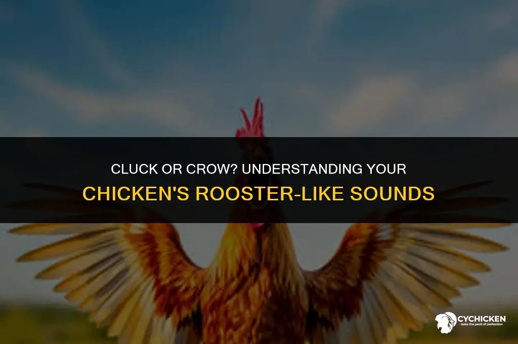 why does my chicken sound like a rooster