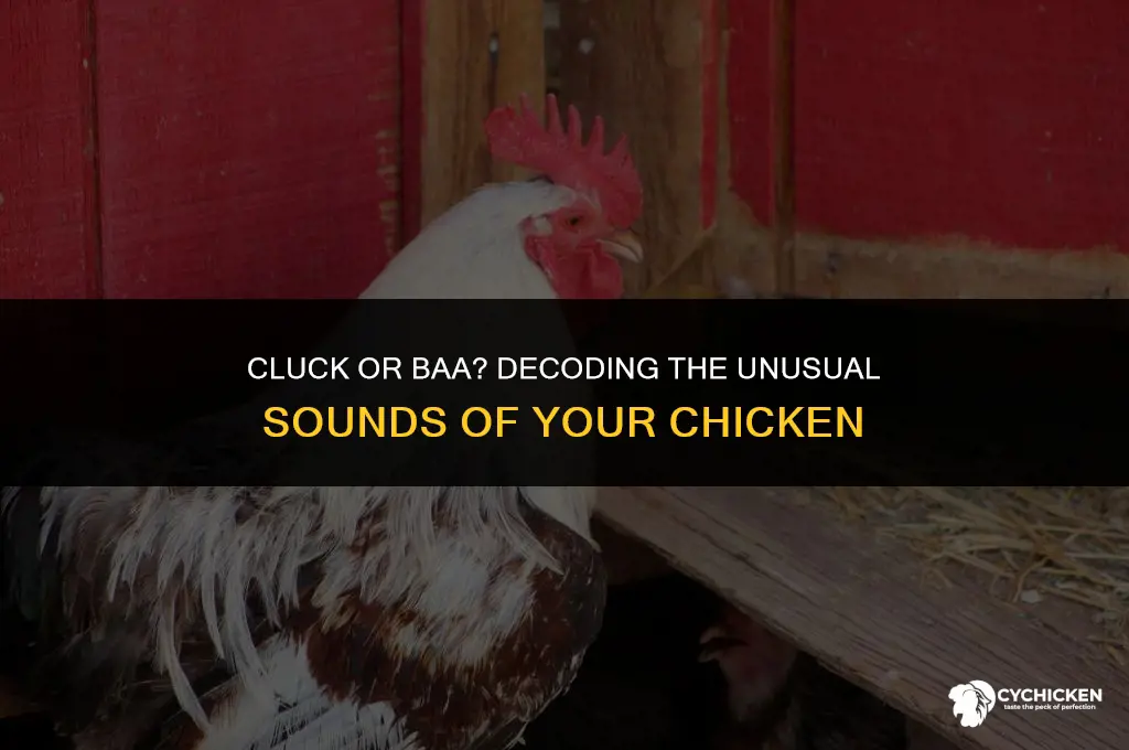 why does my chicken sound like a sheep