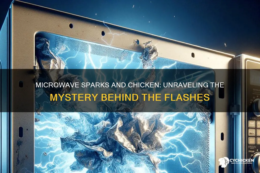 why does my chicken spark in the microwave