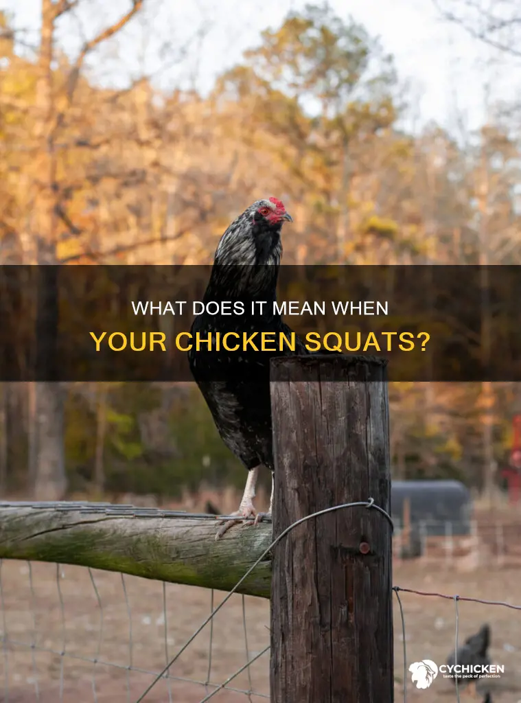 why does my chicken squat when i pick her up