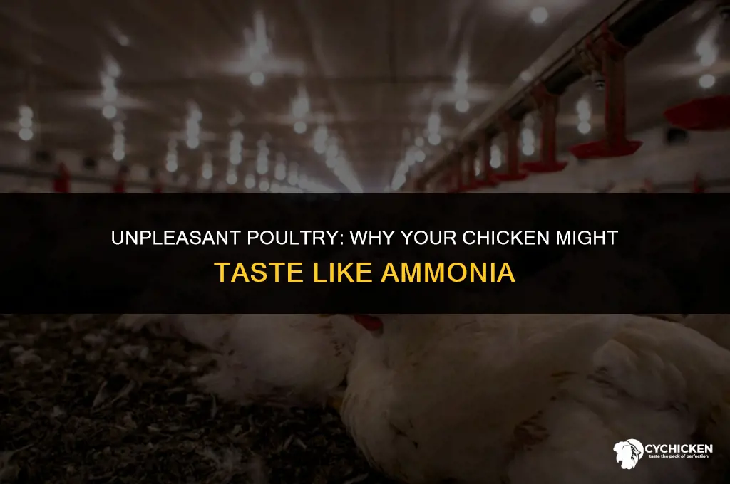 why does my chicken taste like ammonia