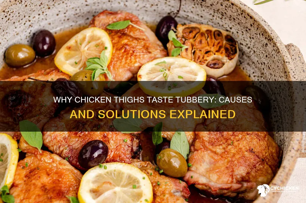 why does my chicken thighs taste tubbery