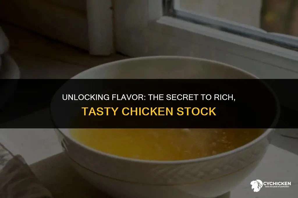 why does my homemade chicken stock not taste like chicken