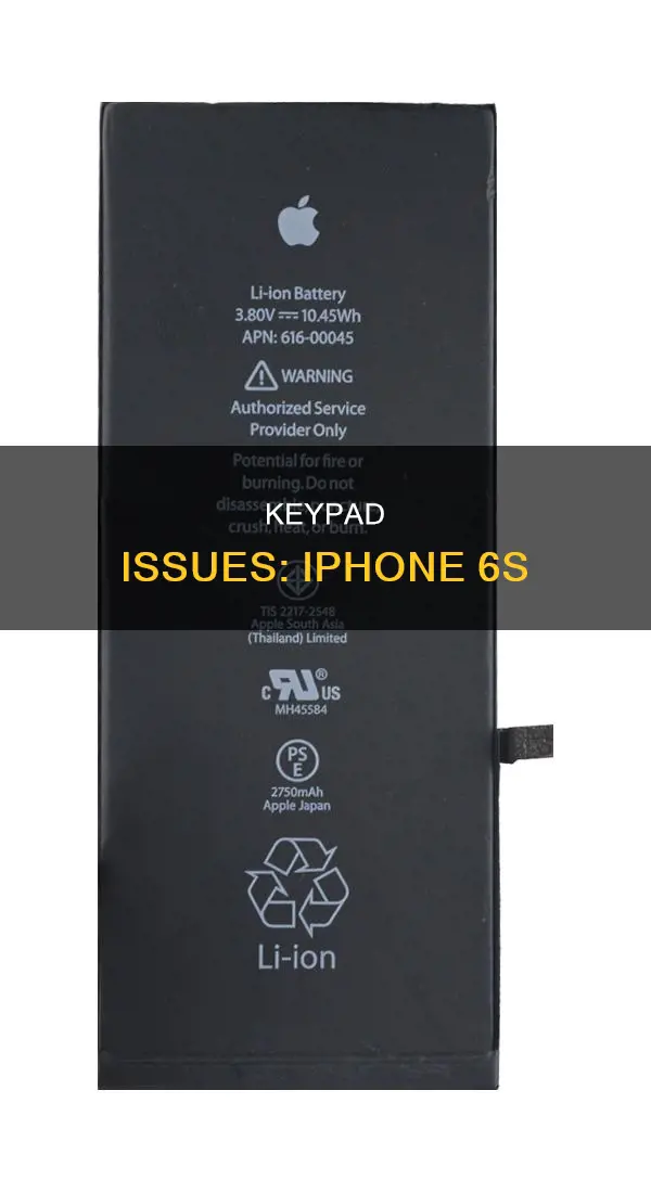 why does my keypad not chick on my iphone 6s