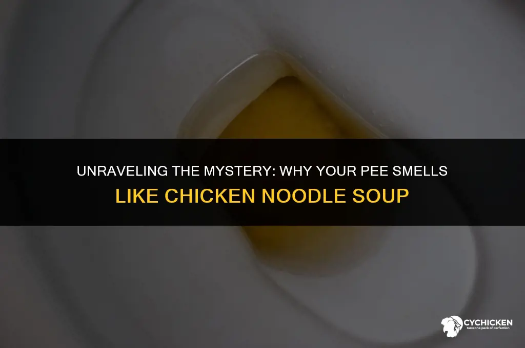 why does my pee smell like chicken noodle