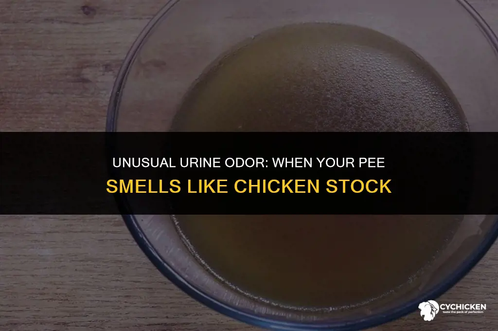why does my pee smell like chicken stock