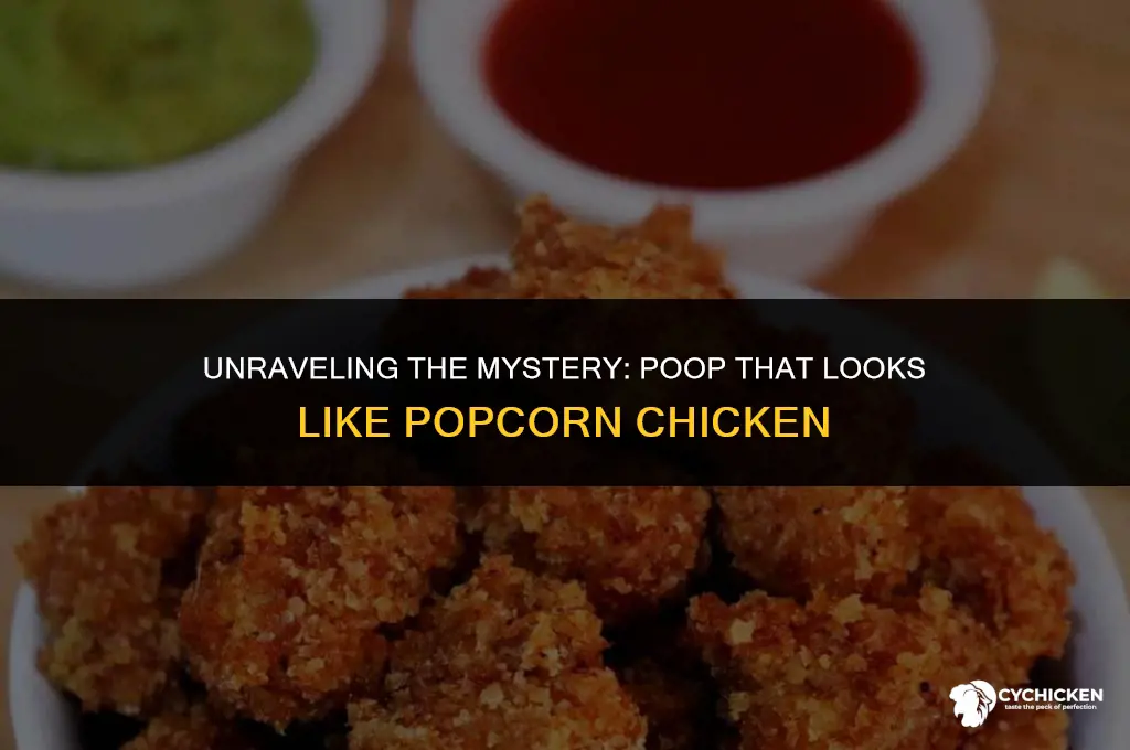 why does my poop look like popcorn chicken