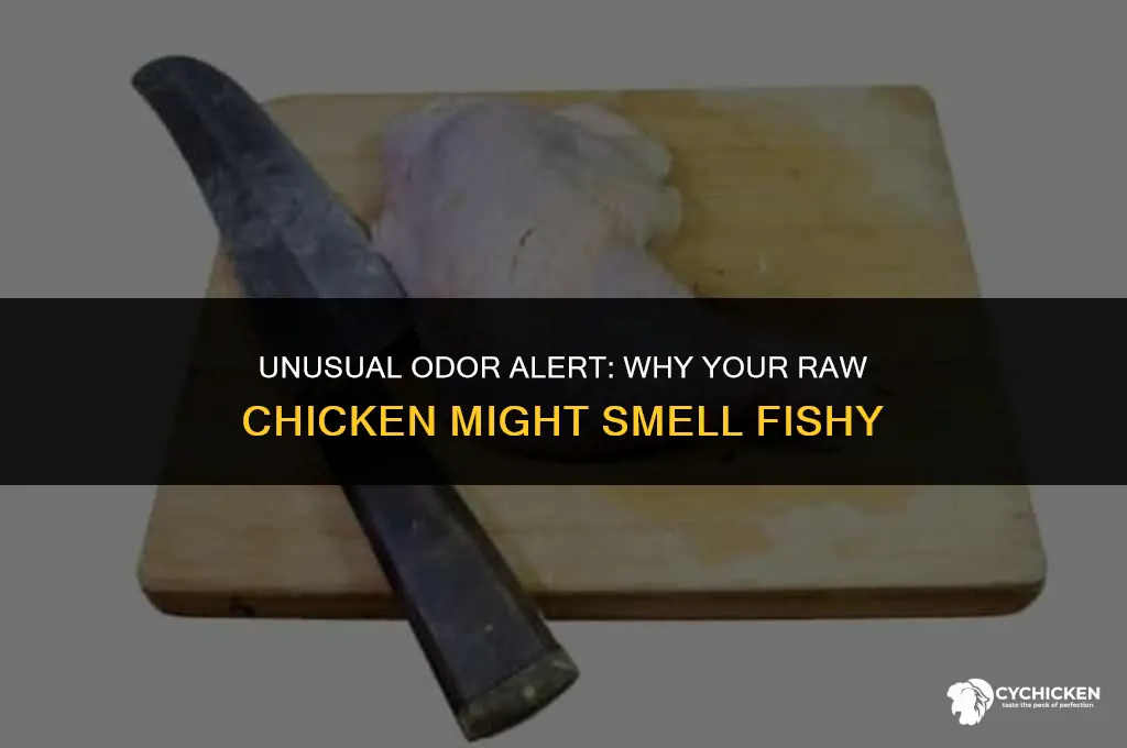 why does my raw chicken smell like fish