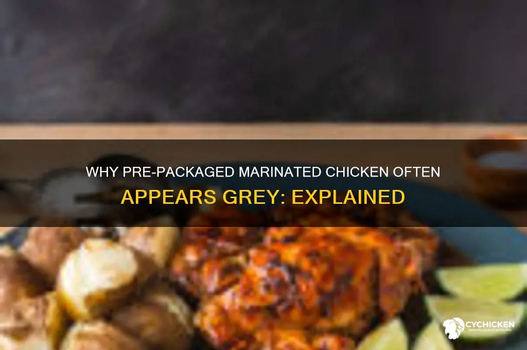 why does pre packaged marinated chicken look grey