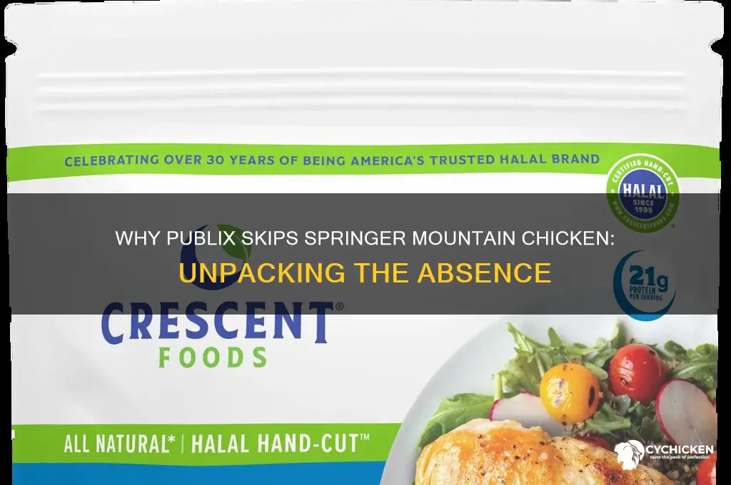 why does publix not carry springer mountain chicken