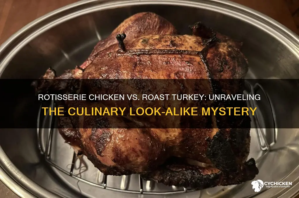 why does rotisserie chicken look like roast turkey when cook
