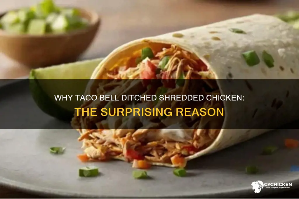 why does taco bell not have shredded chicken