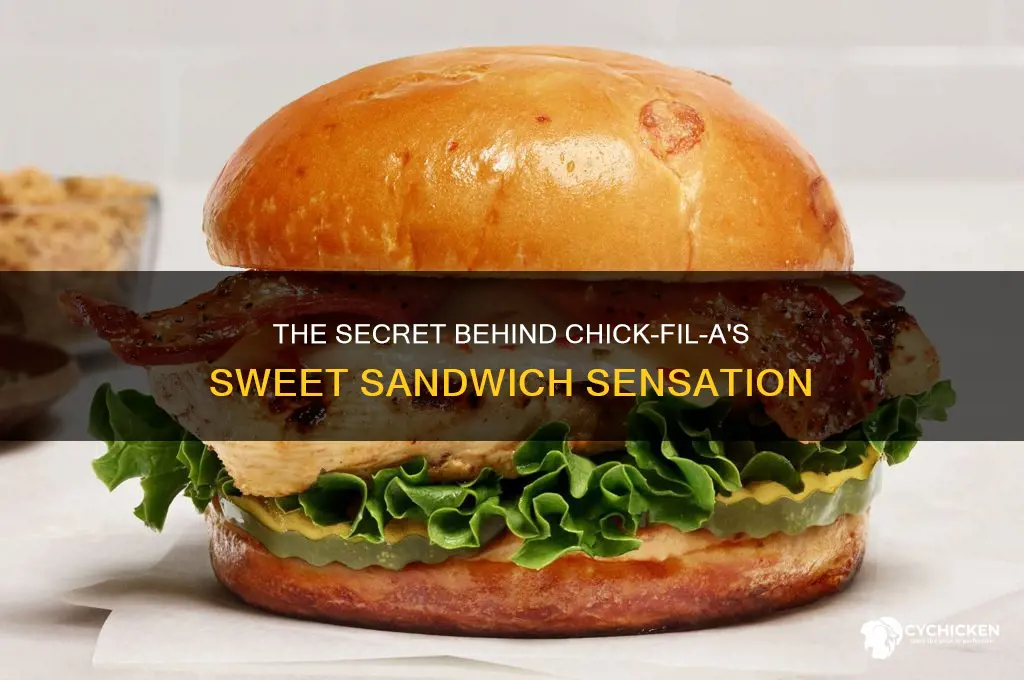why does the chick fil a sandwich taste sweet