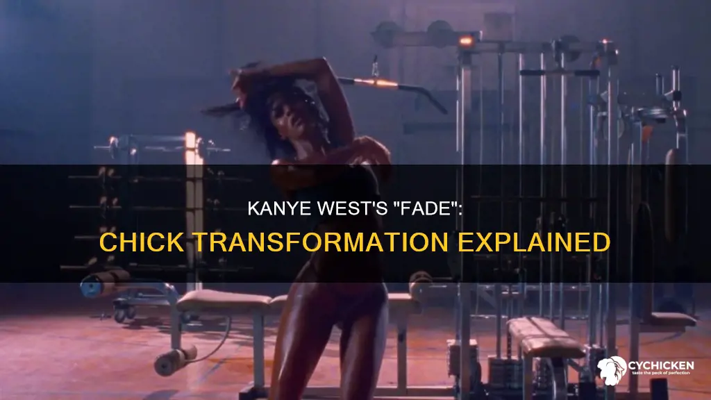 why does the chick transform in kanye west fade