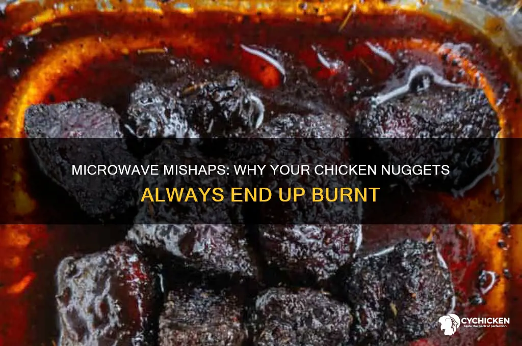 why does the microwave burn my chicken nuggets