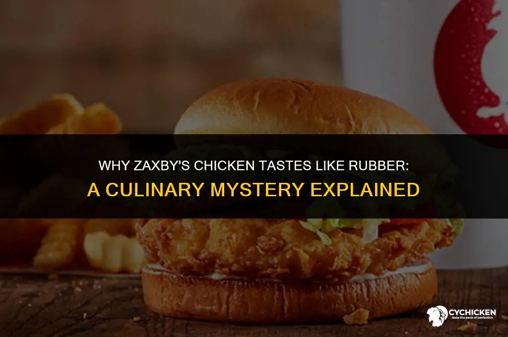 why does zaxby chicken taste like rubber