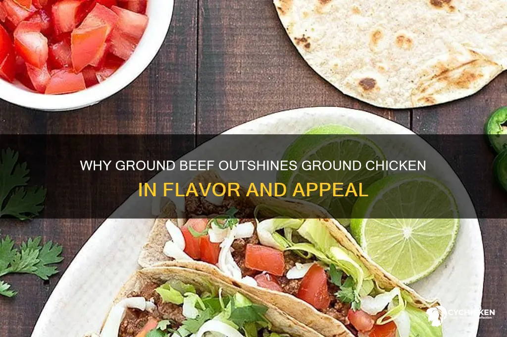 why ground beef tastes bettee than ground chicken