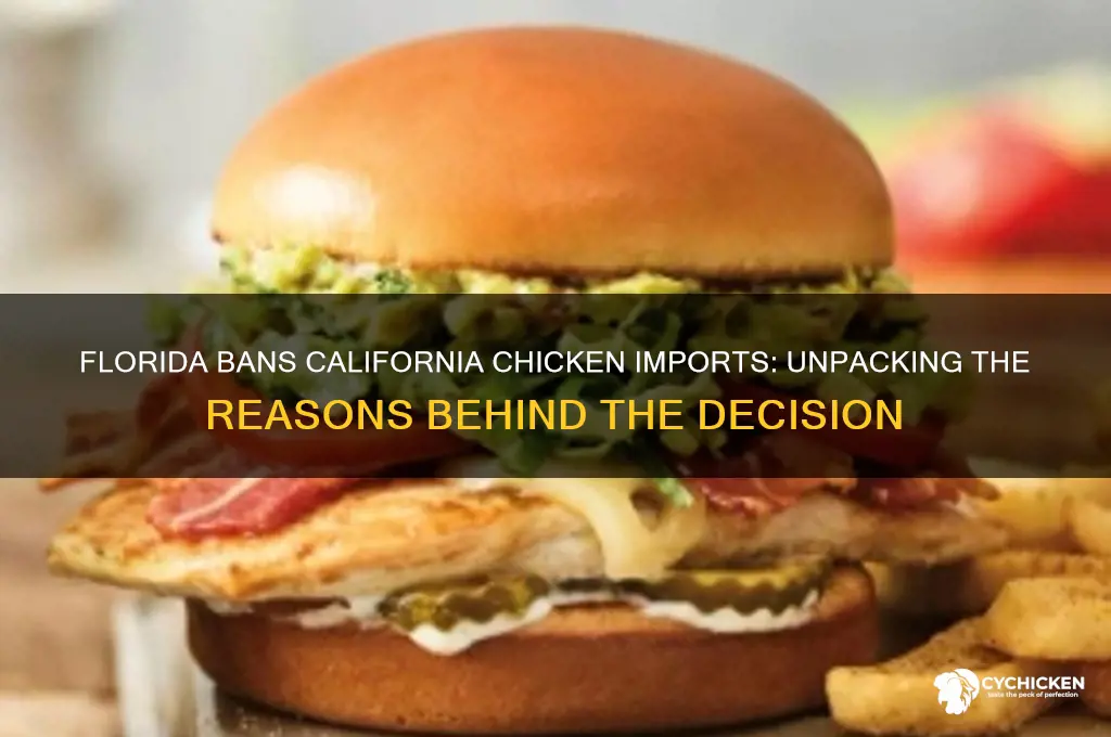 why has florida banned chicken imports from california