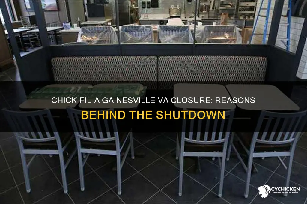 why is chick filet in gainesville va closed
