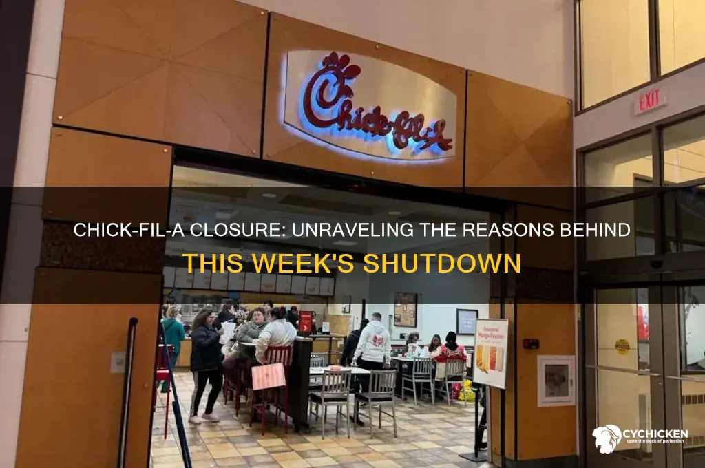why is chick til a closed this week