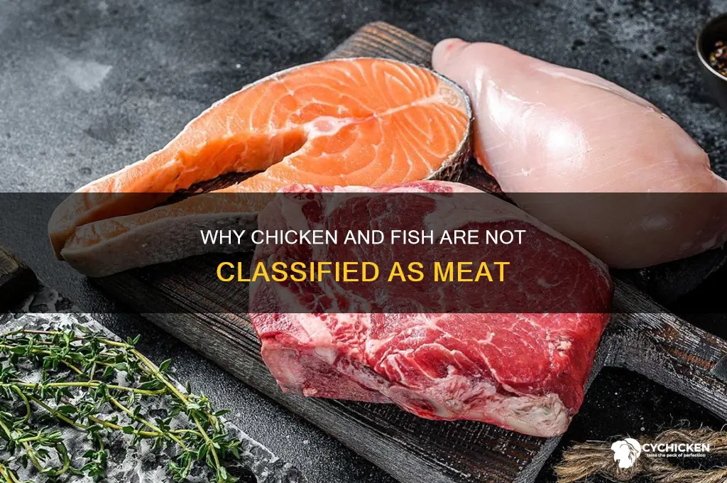 why is chicken and fish not considered meat