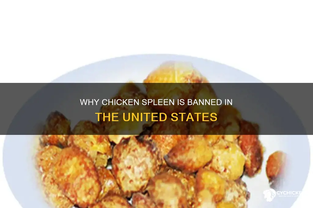 why is chicken spleen illegal in the us