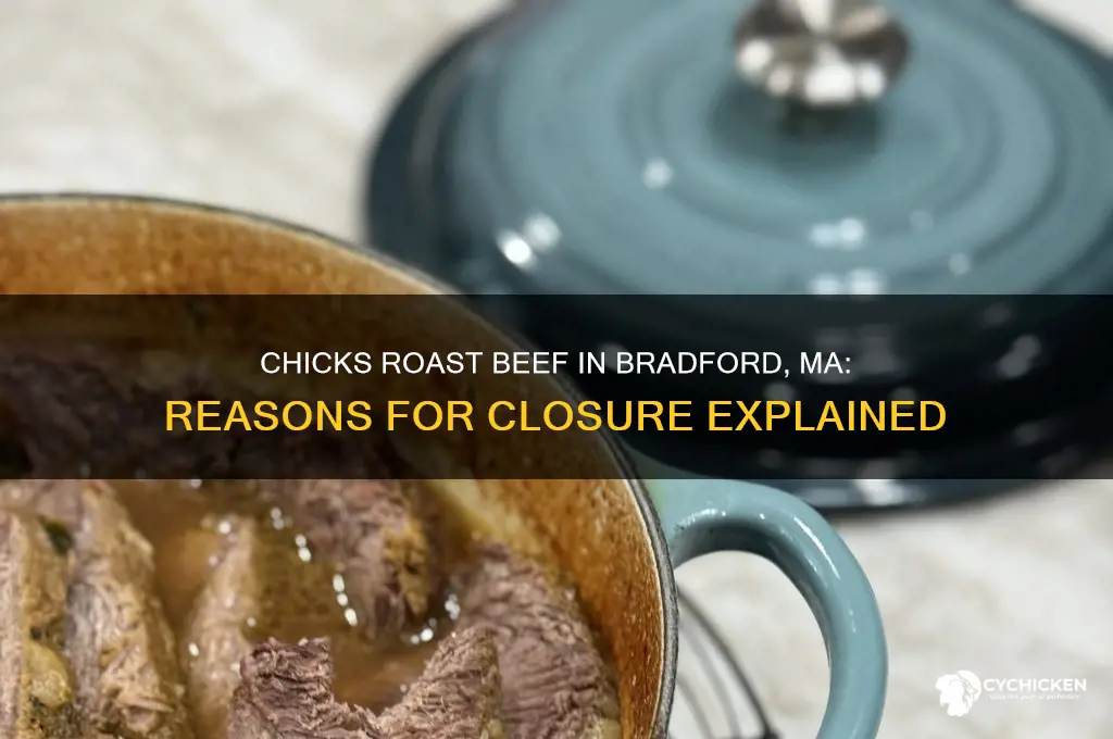 why is chicks roast beef closed in bradford ma