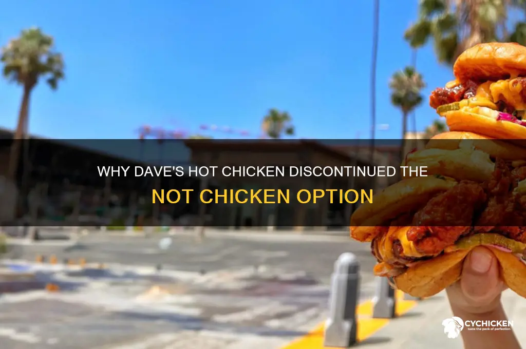 why is daves hot chicken discontinuing not chicken