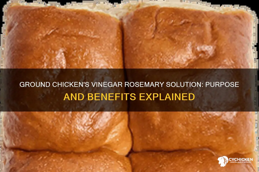 why is ground chicken have vinegar rosemary solution
