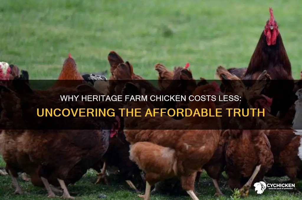 why is heritage farm chicken so cheap