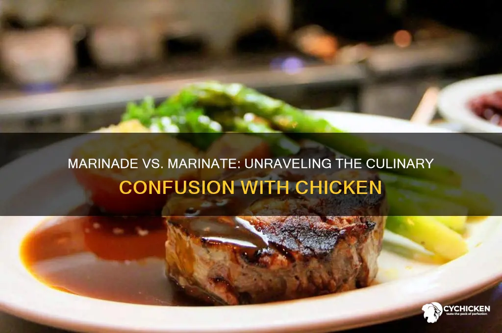 why is it marinade but you marinate chicken